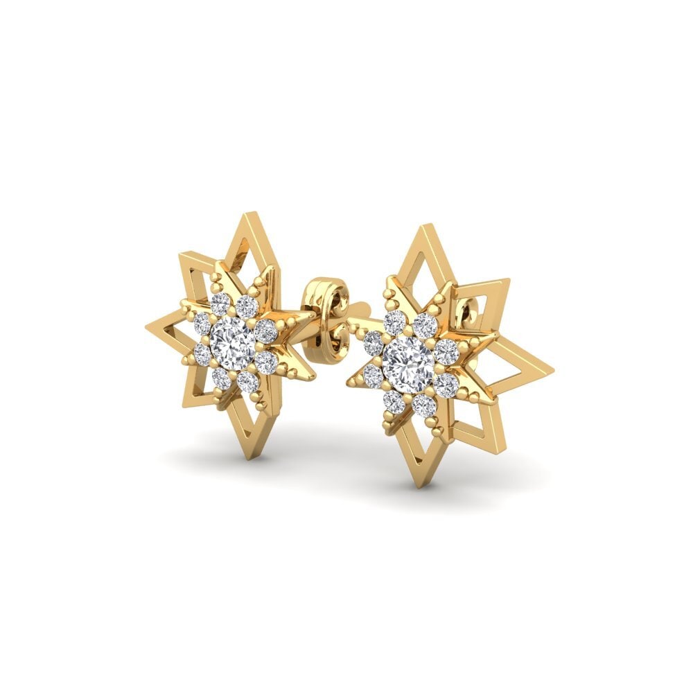 14ct Yellow Gold Women's Earring Cosmogyral