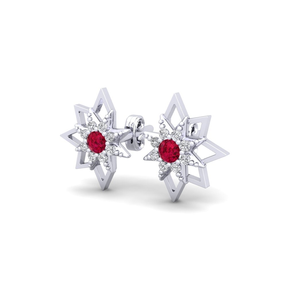 Ruby Women's Earring Cosmogyral