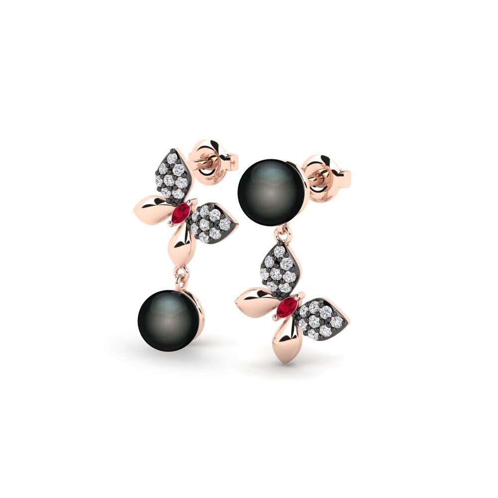 Rubis Boucle d'oreille femme Cossoidea