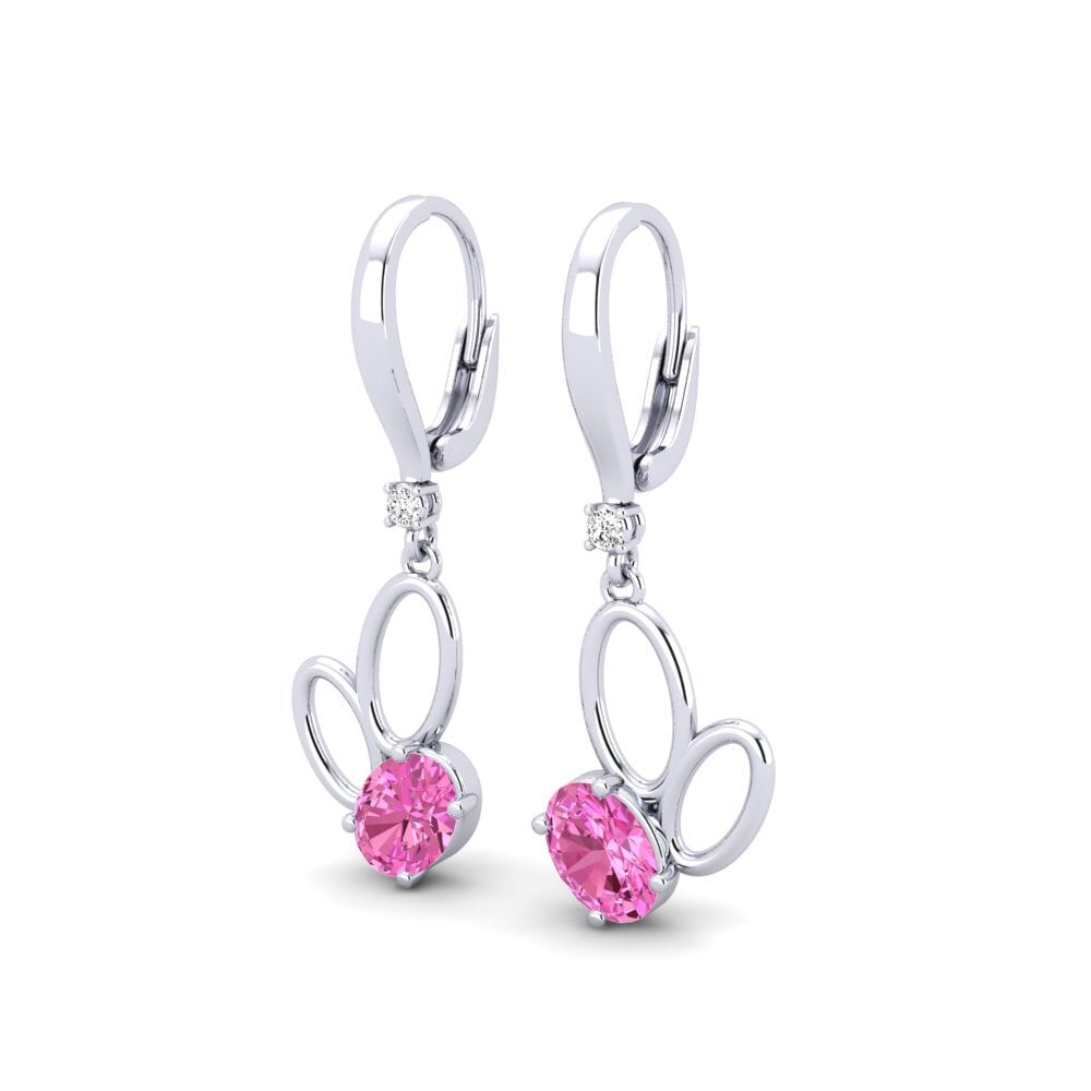Ovaal Roze Topaas Dames Oorbellen Cotrecoup