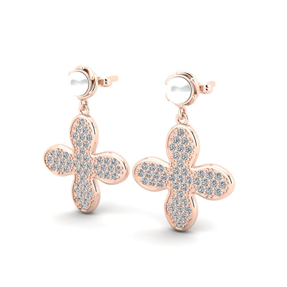 14ct Rose Gold Women's Earring Cotye