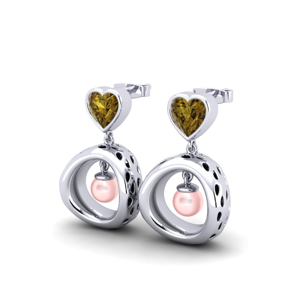 Brown Zircon Women's Earring Courriera
