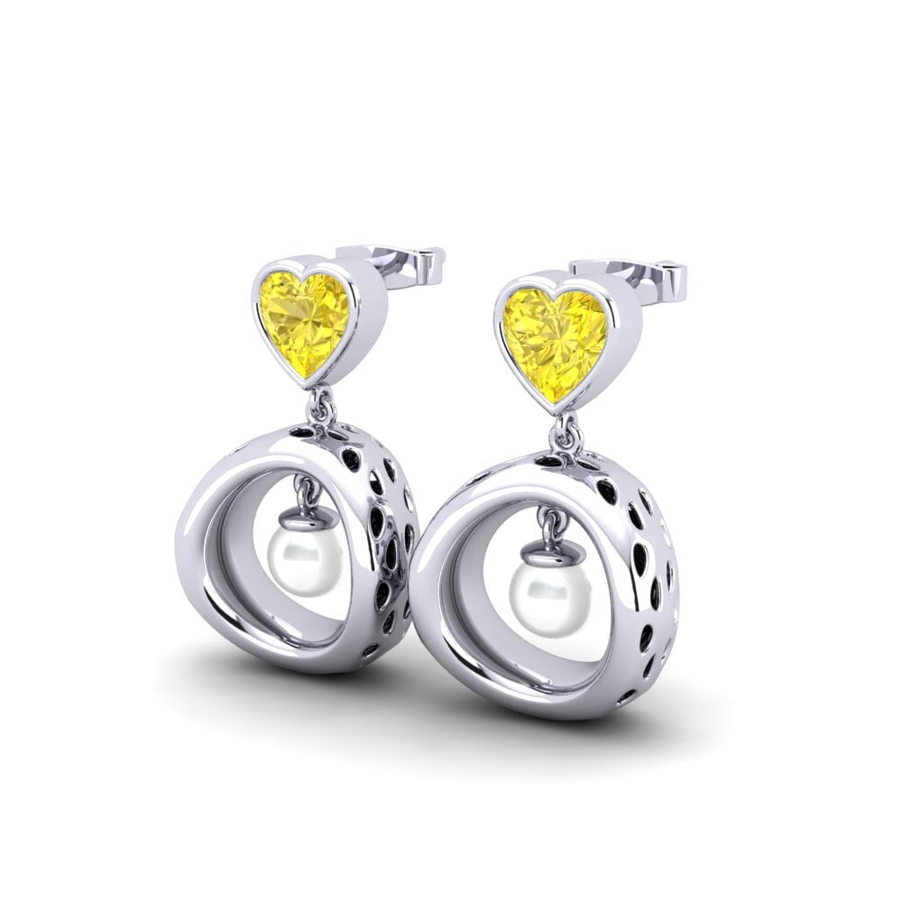 Yellow Sapphire Women's Earring Courriera
