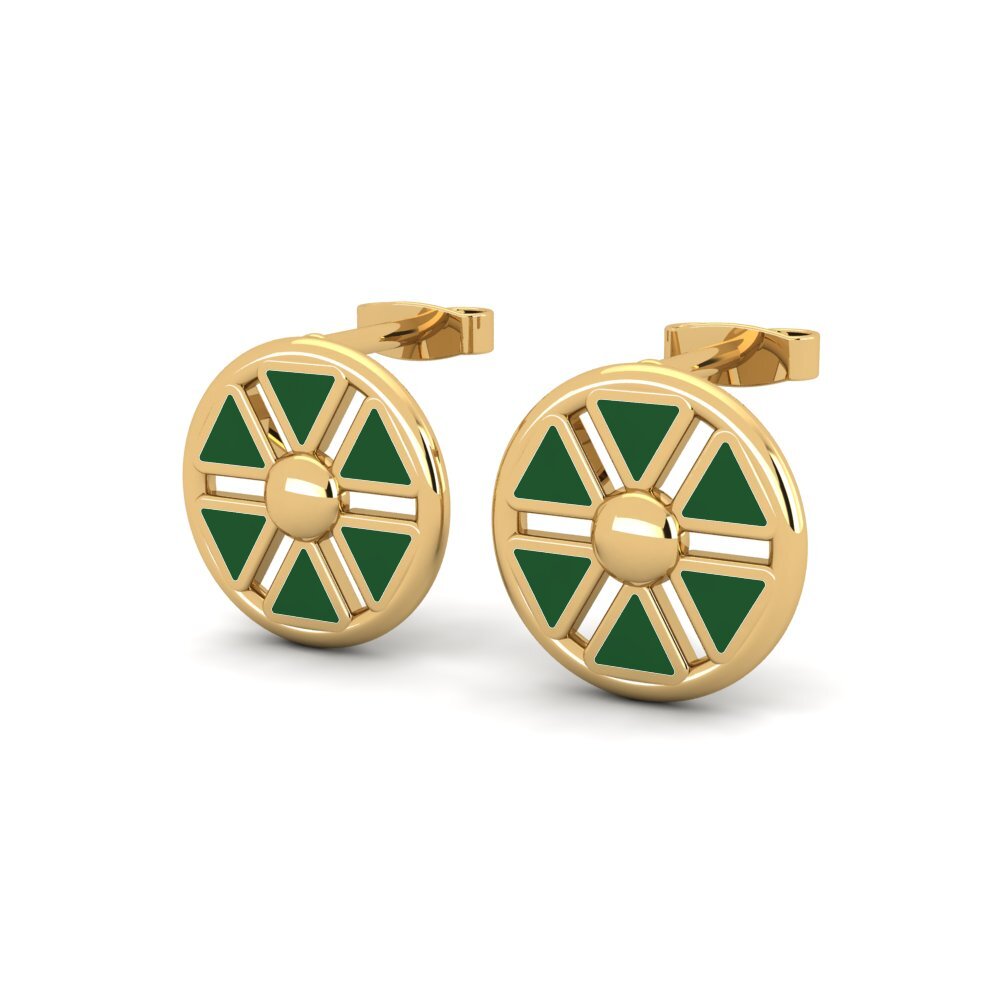9k Oro Amarillo Pendientes Cowk