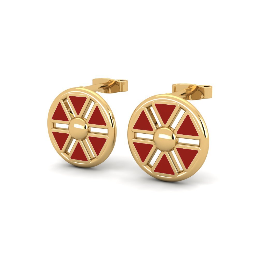 9k Oro Amarillo Pendientes Cowk