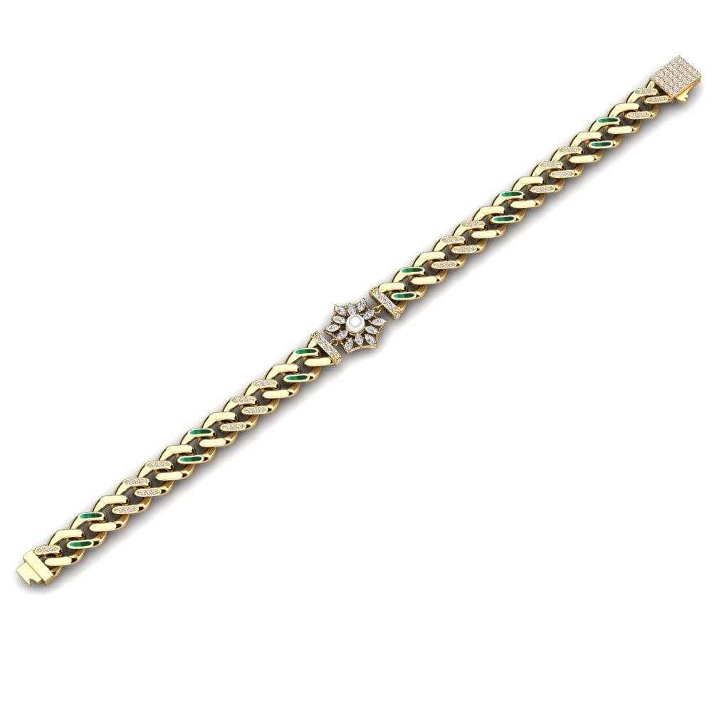 18k Oro Amarillo Diamante cultivado en laboratorio Pulsera de Mujer Erisse