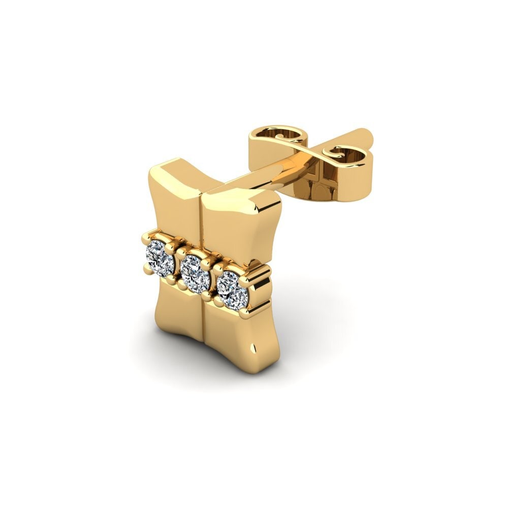 14k Oro Amarillo Pendiente para hombre Crawdaunt