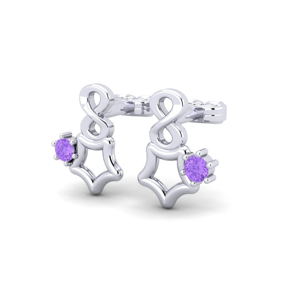 Améthyste Boucle d'oreille femme Creabird