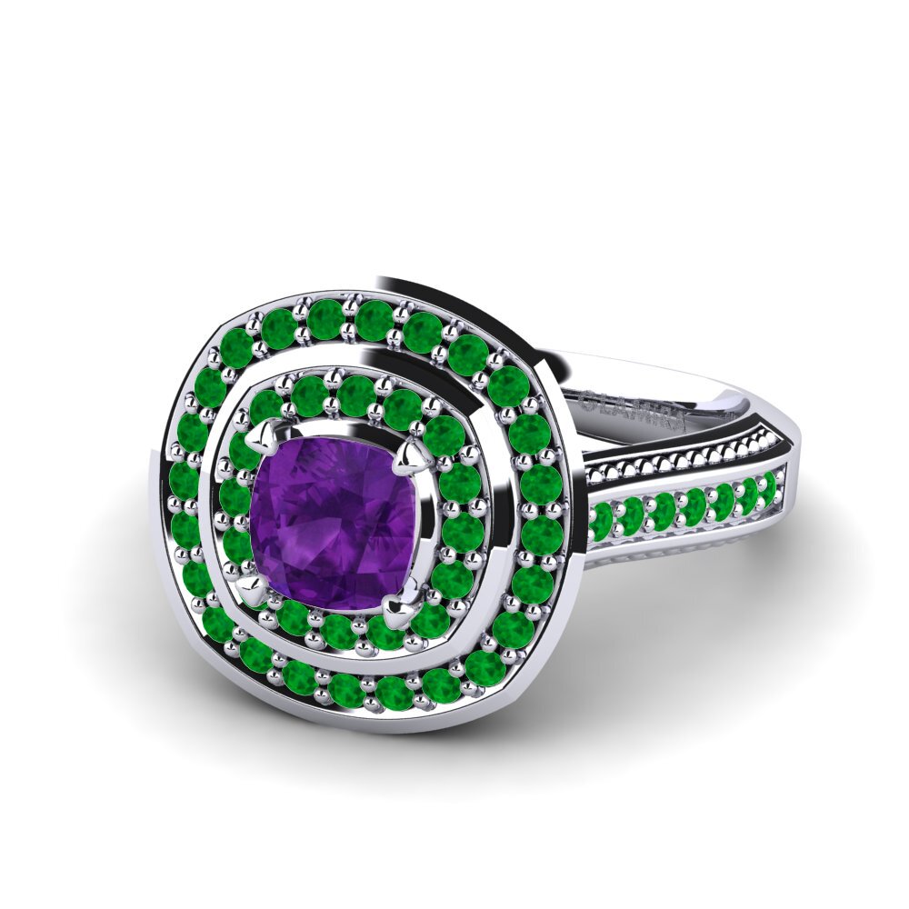 Amethyst Engagement Ring Cremona