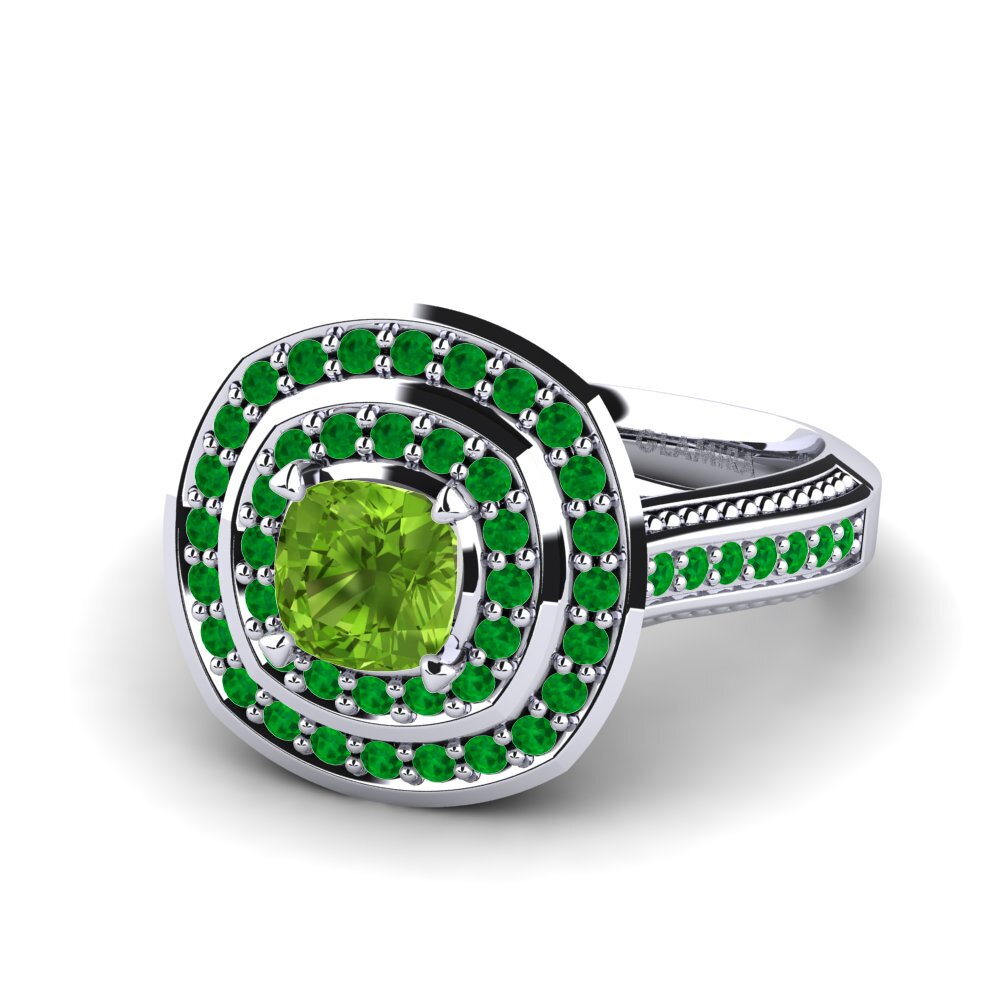 Peridot Engagement Ring Cremona