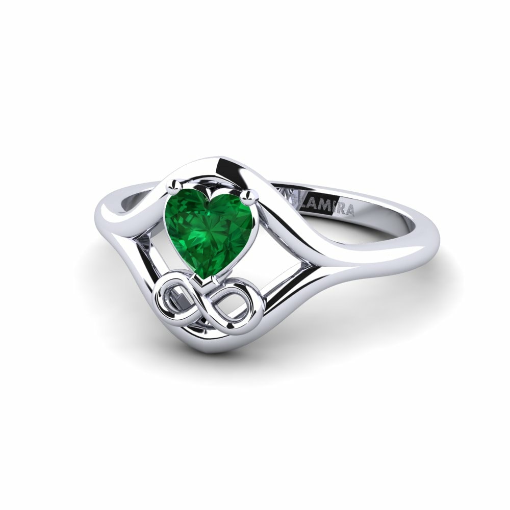 Nhẫn Đính hôn Đá Emerald (Đá nhân tạo) Infinity