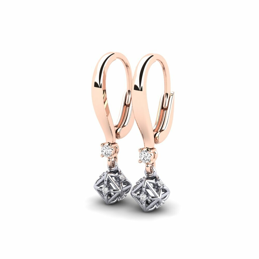 Moissanite Boucle d'oreille femme Cretiger