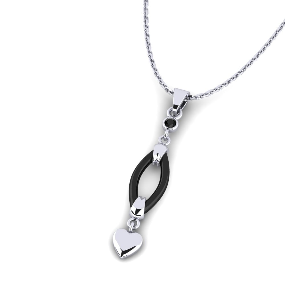 14k Oro Blanco Colgante de Mujer Crichton