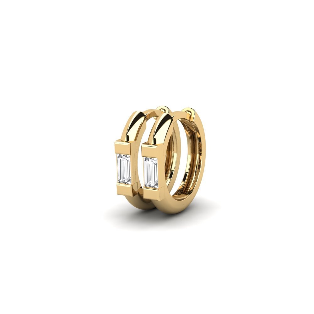 14k Oro Amarillo Pendiente de mujer Crin