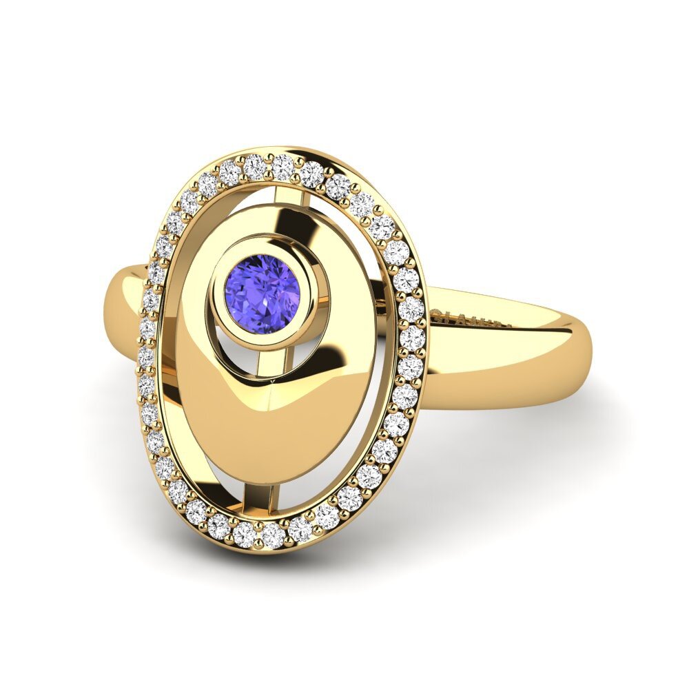 Tanzanite Ring Crisantemo