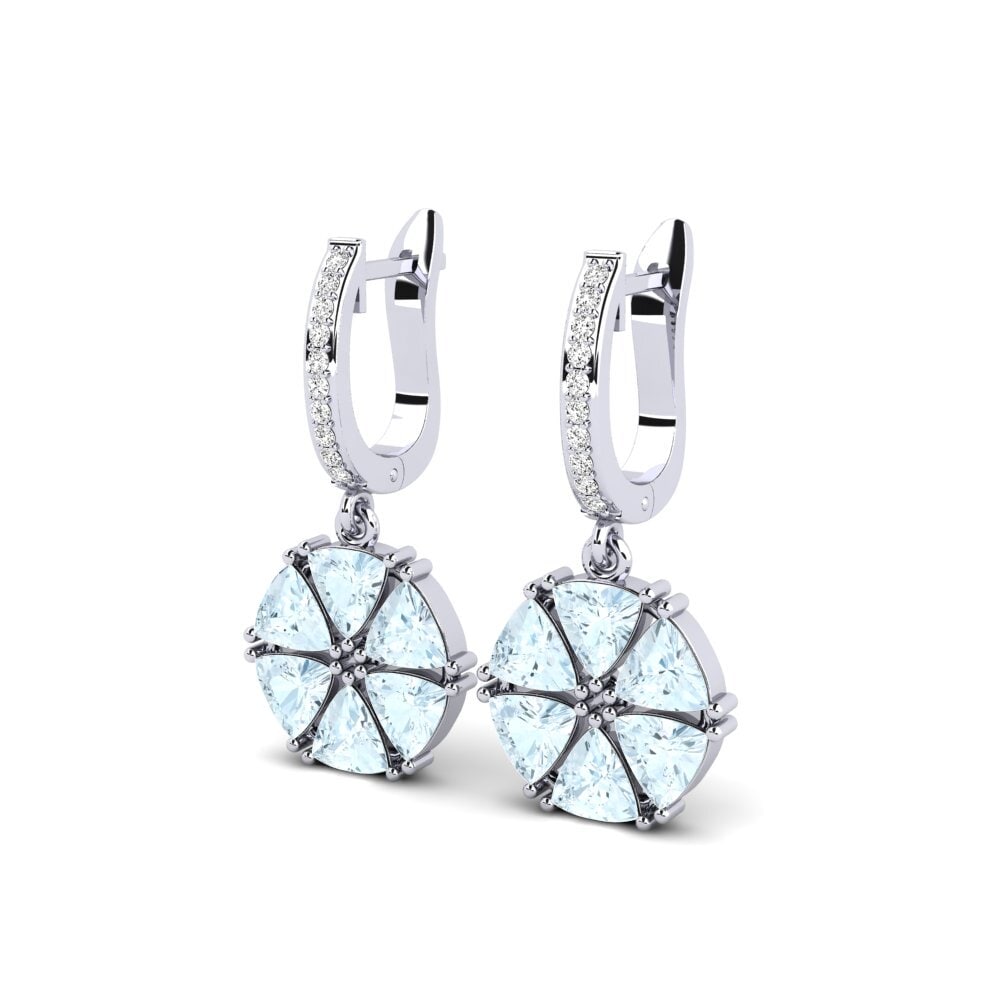 Aquamarine Women's Earring Cristaux