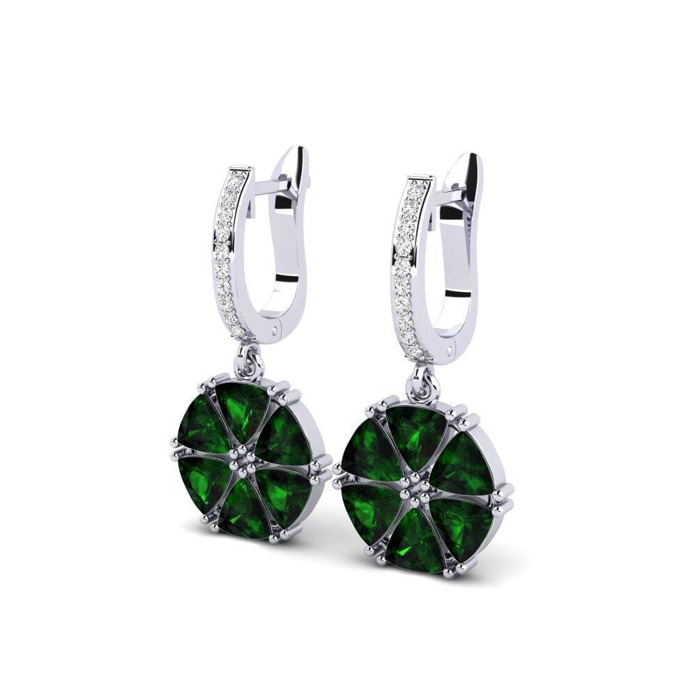 Đá Tourmaline Xanh / Bích tỷ Bông tai nữ Cristaux