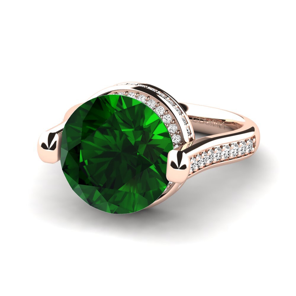 Turmalina verde Anillo Cristen