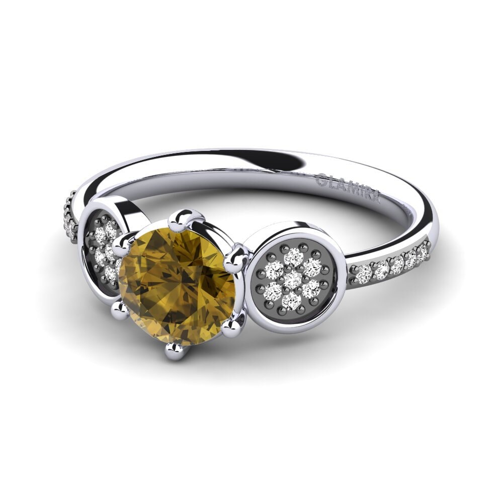 Circón Marrón Anillo de compromiso Cristie