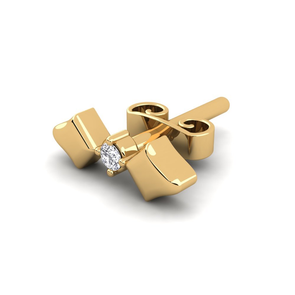 14ct Yellow Gold Lab Grown Diamond Men's Earring Croagunk