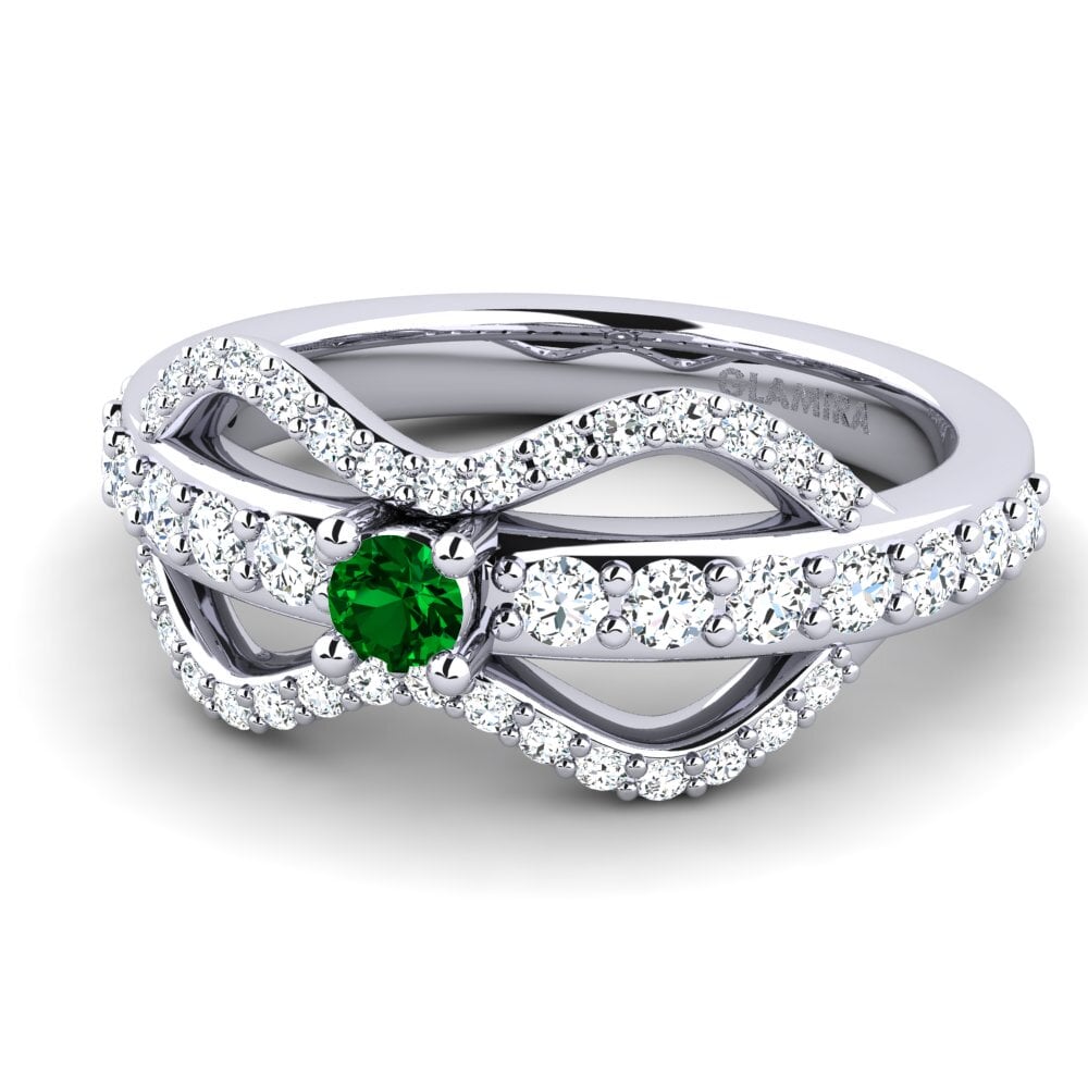 Green Zirconia Women's Ring Crocol