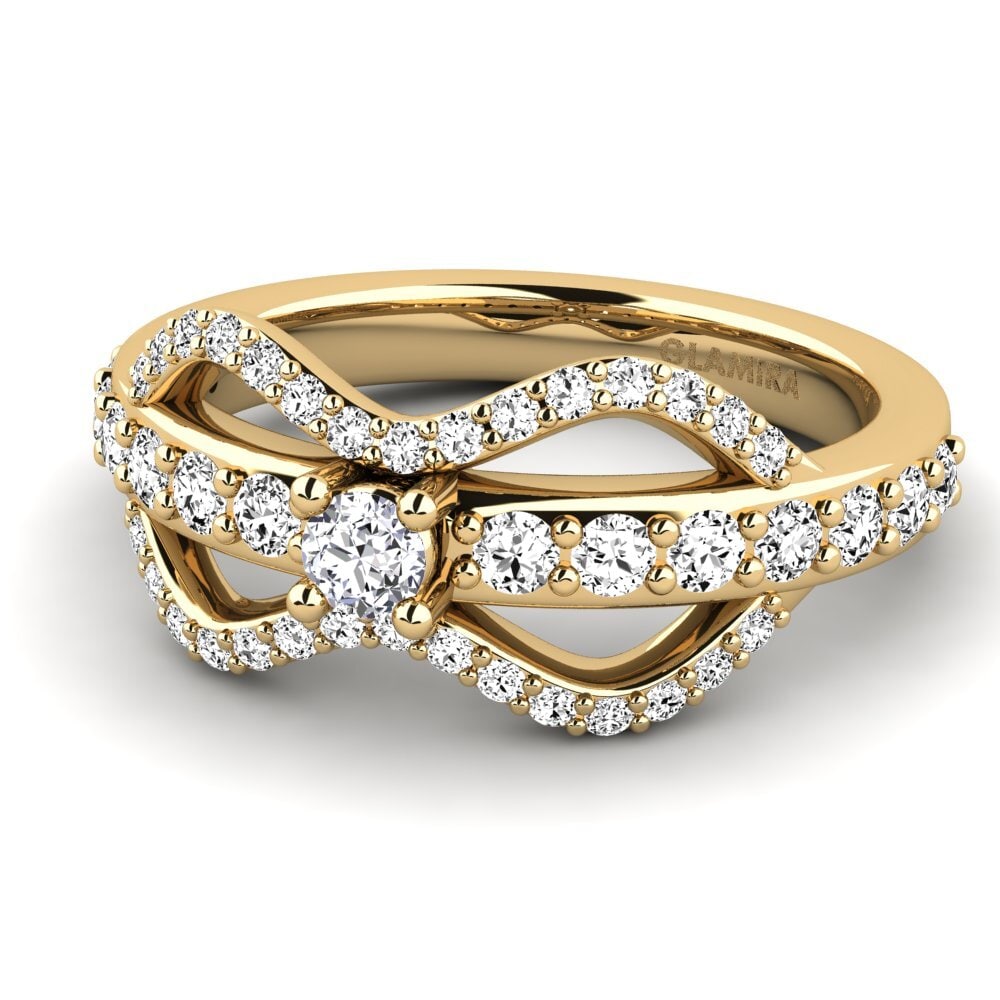 Moissanite Anel Feminino Crocol
