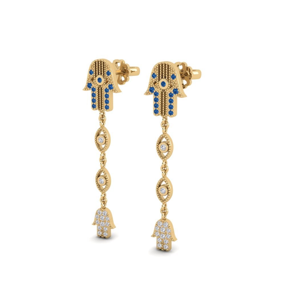sapphire-zirconia ต่างหู Croisentoi