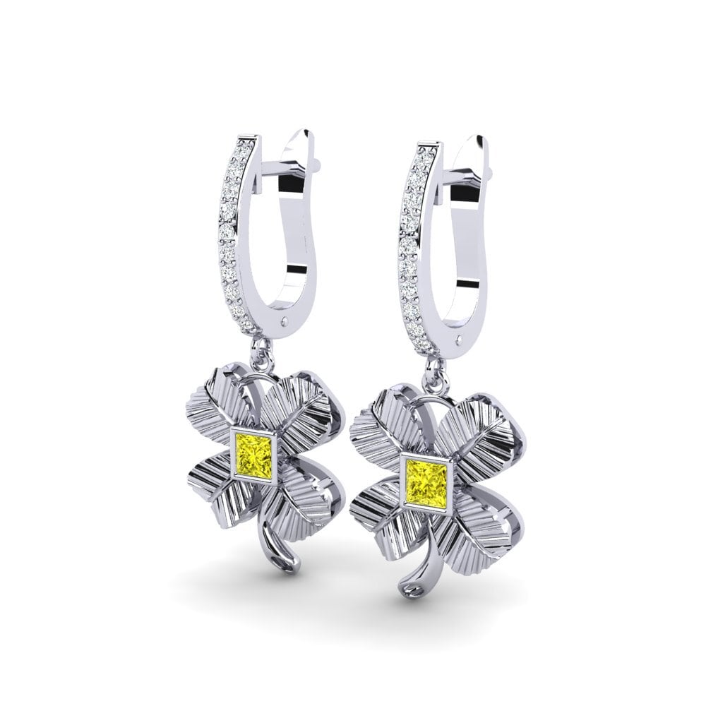 Princess Yellow Diamond Women's Earring Cromer