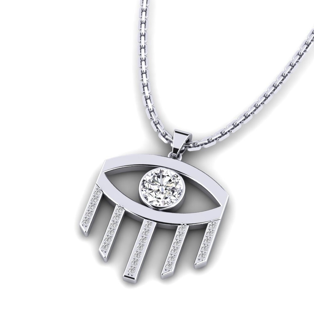 Compre Colgante de Mujer Crosslin en corte Redondo 0.8 Quilates 14k Oro ...