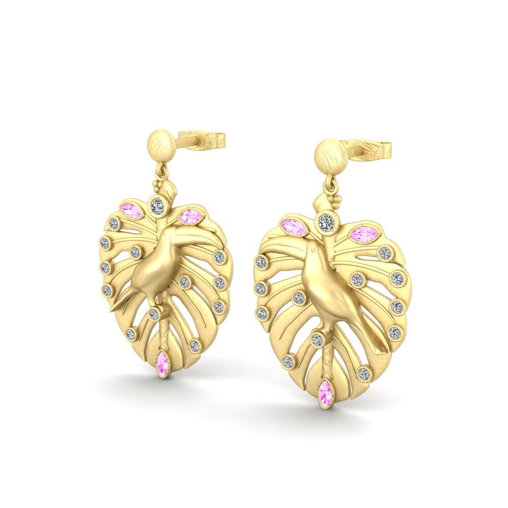 Marquise Pink Sapphire Women's Earring Croupier
