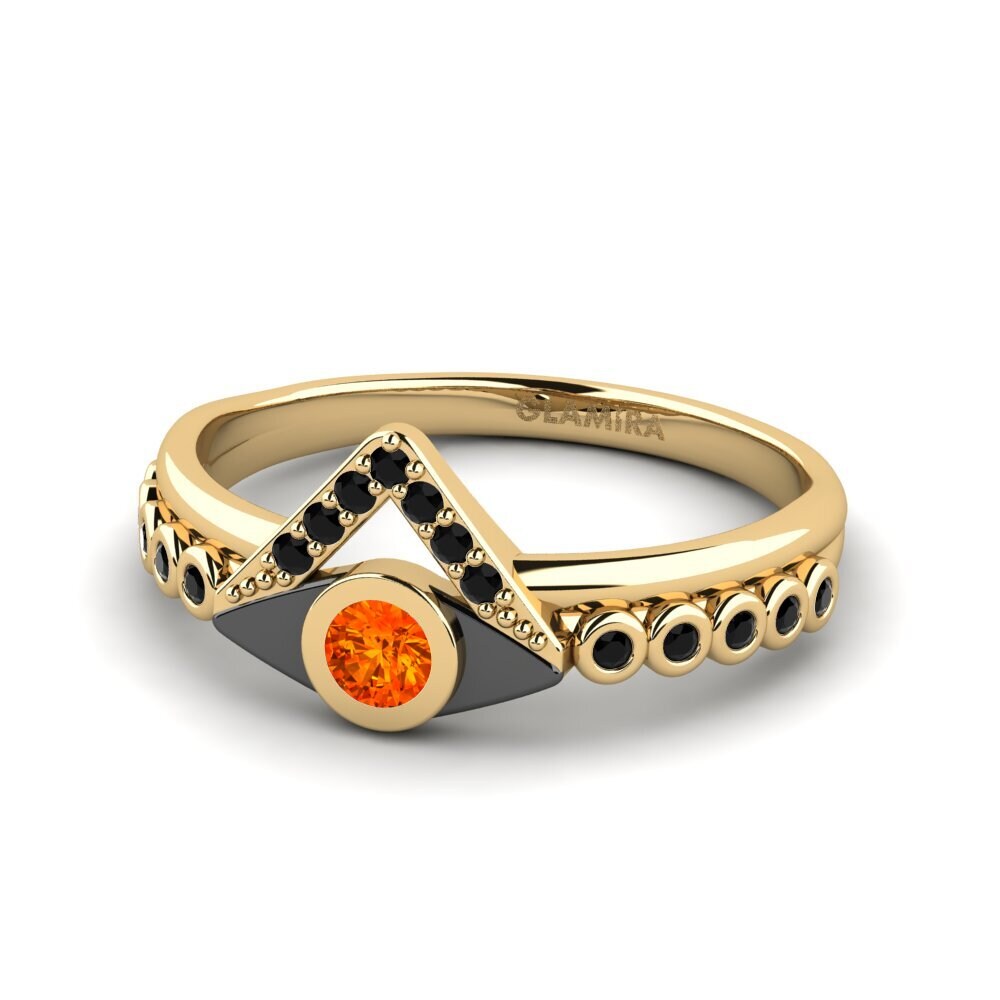 Zafiro Naranja Anillo Crownprincess