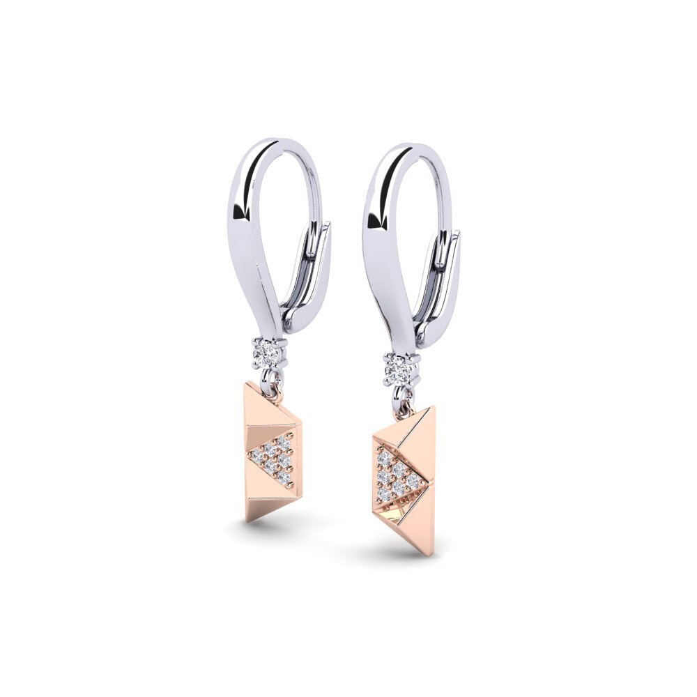 14k White & Rose Gold Women's Earring Croydon
