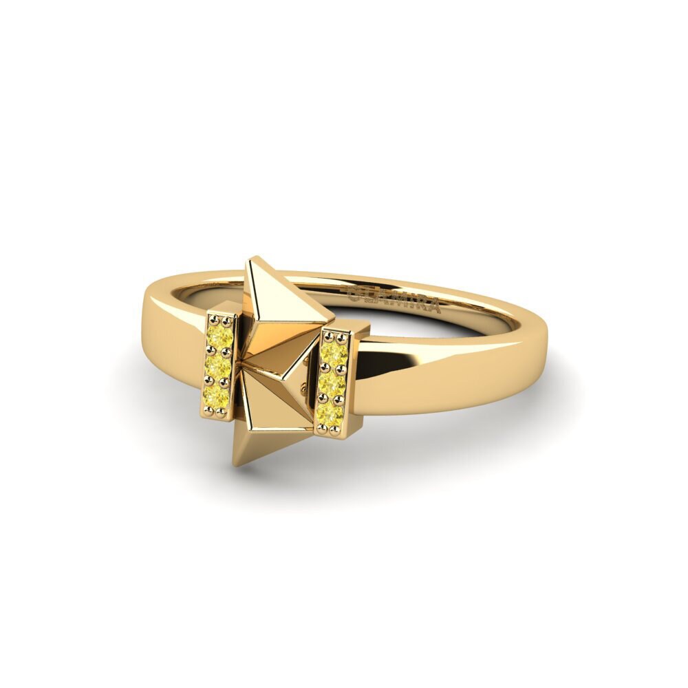 Zafiro amarillo Anillo meñique Cruikshank