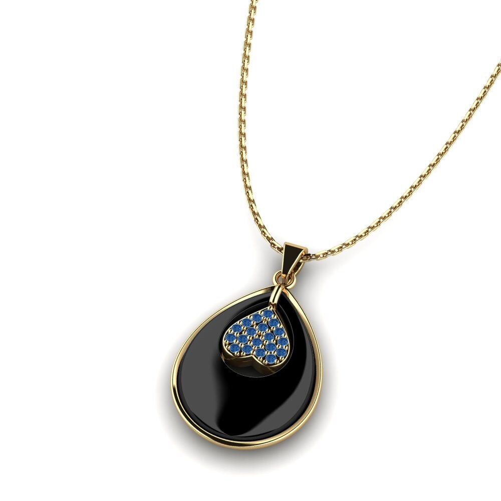 Circonita Azul Oscuro Colgante de Mujer Crumb