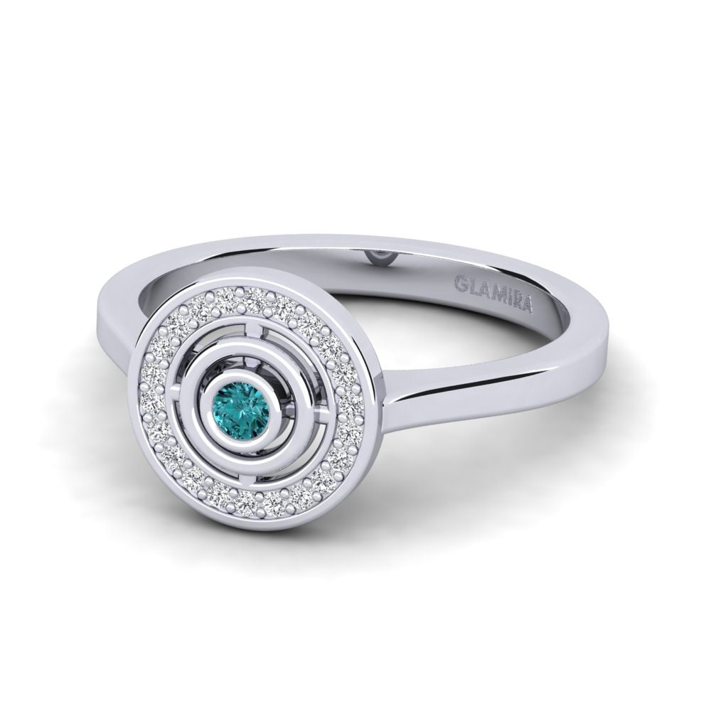 Blue Diamond Engagement Ring Crvecoeur