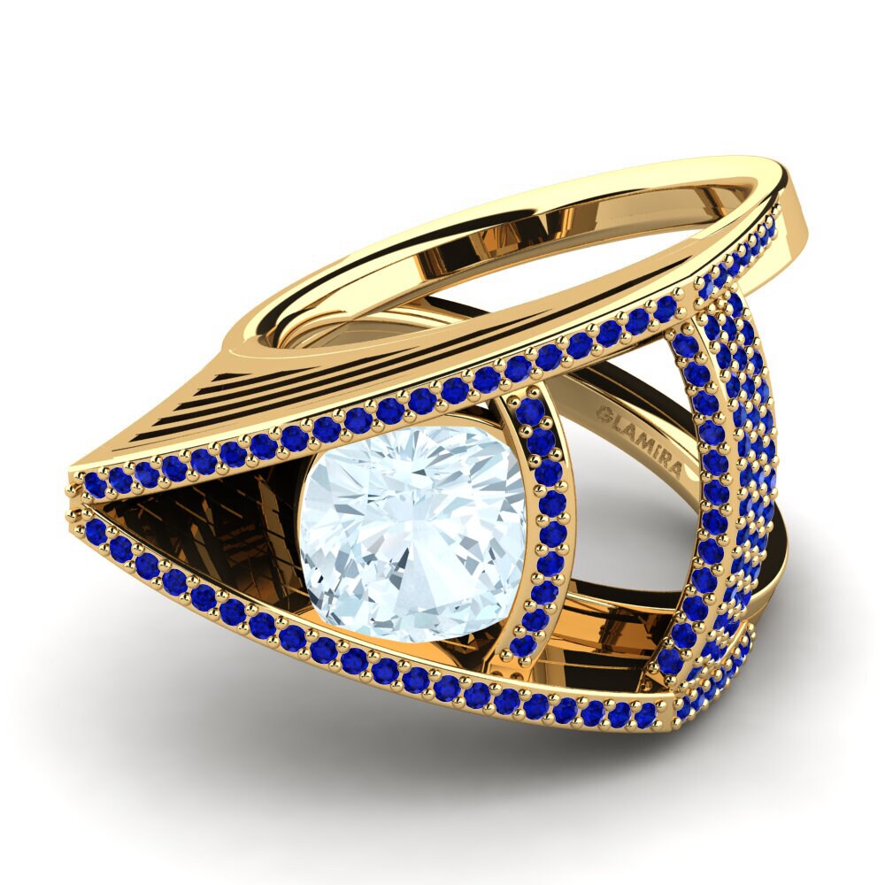 Aguamarina Anillo Csenge