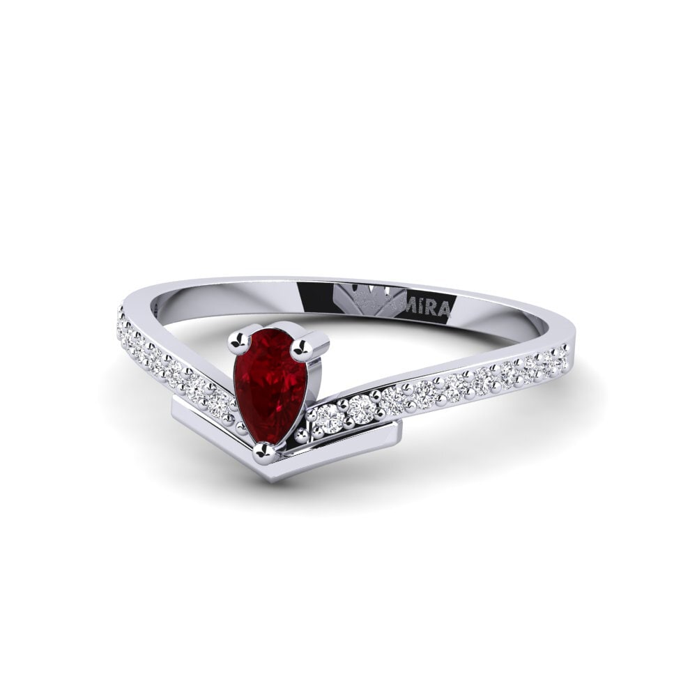 Circonita Roja Anillo de compromiso Culturally