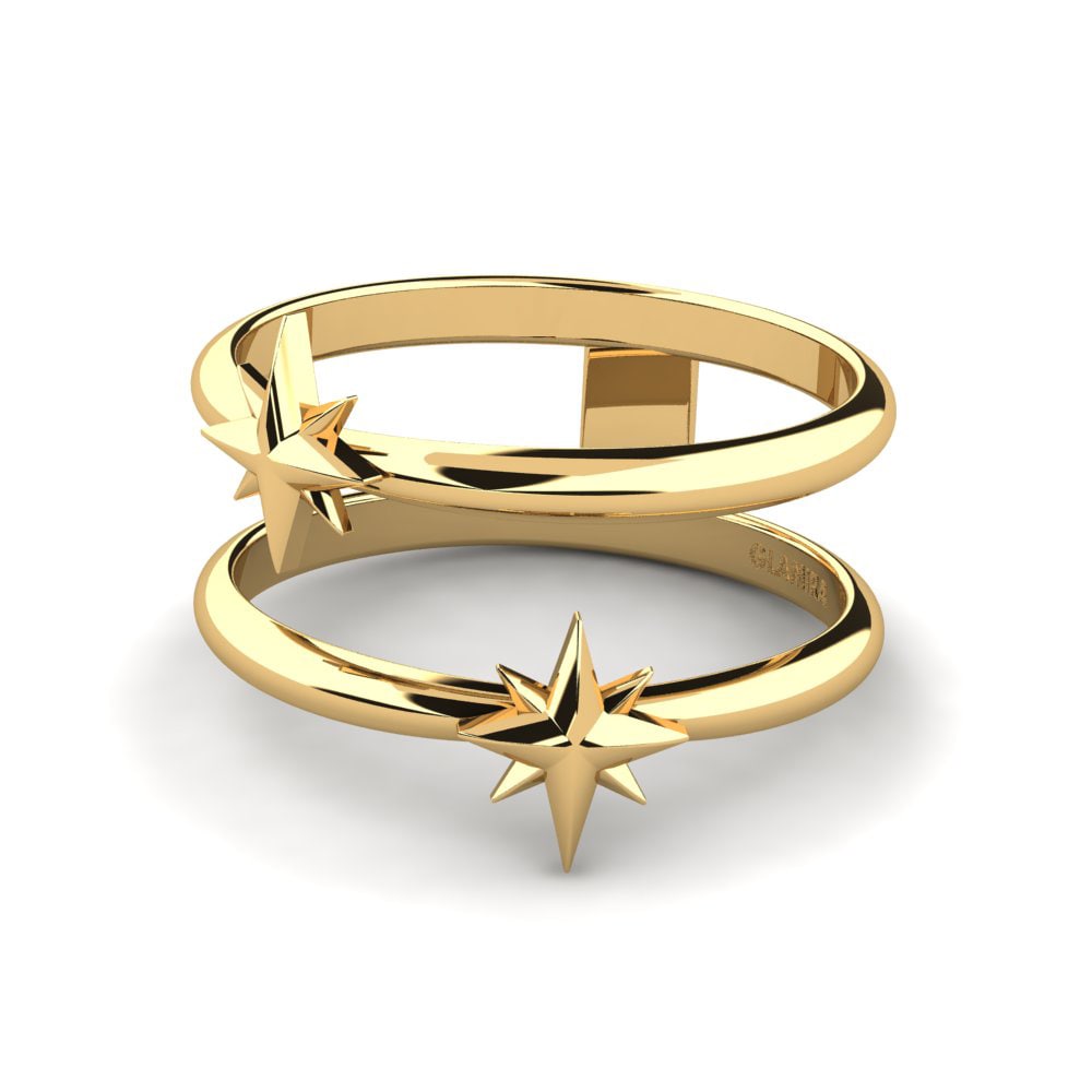 9k Oro Amarillo Anillo Cursa