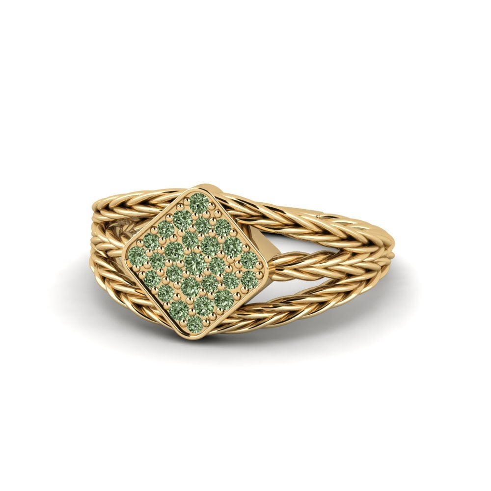 Green Diamond Ring Curvebend