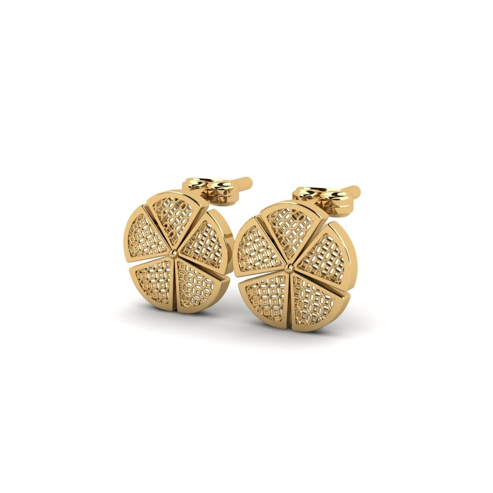 9k Oro Amarillo Pendientes Cusco