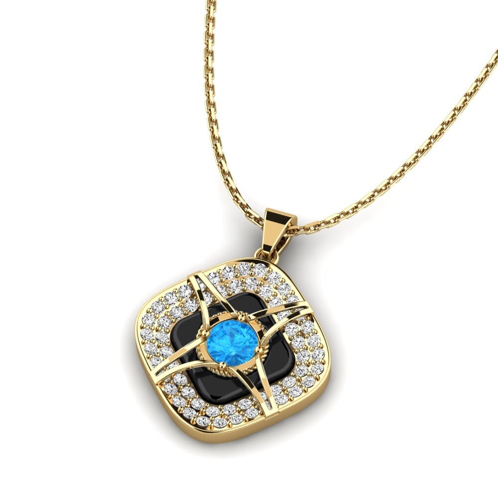 Topacio azul Colgante de Mujer Cusson