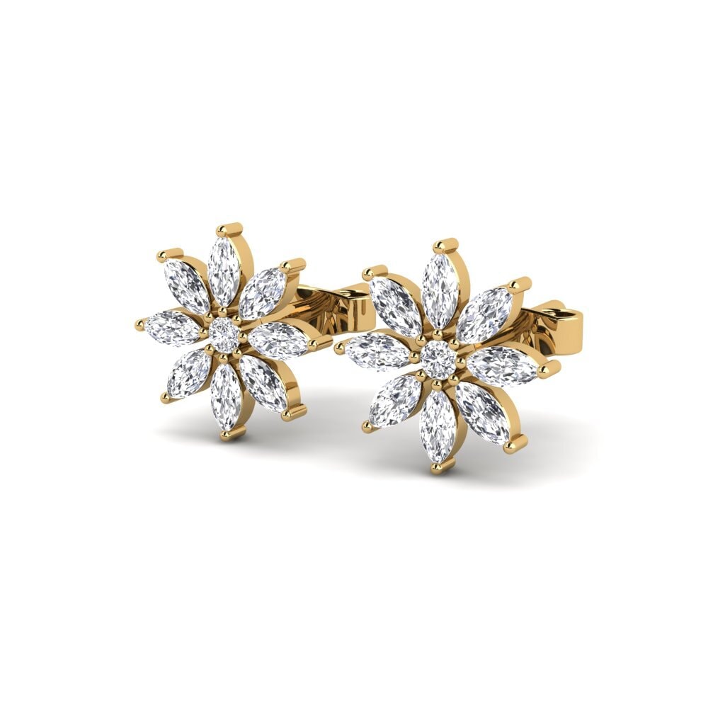 9ct Yellow Gold Lab Grown Diamond Women's Earring Cuties