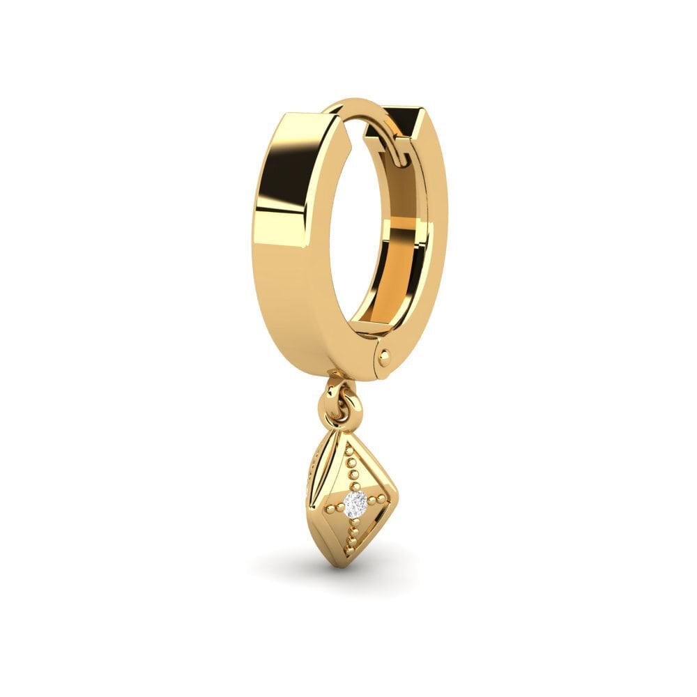 18K Geel Goud Diamant-saffier Heren Oorbellen Cydnee