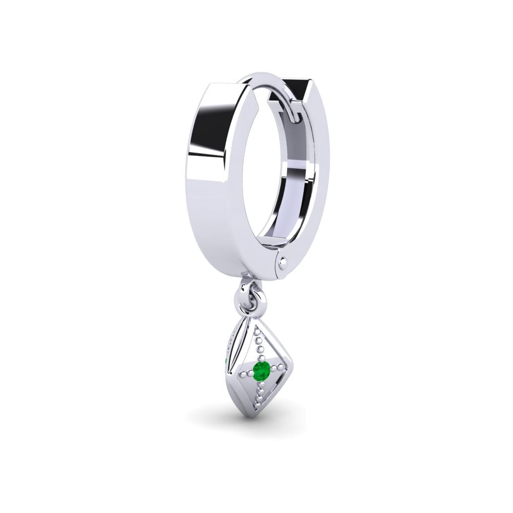 950 Platinum Emerald Men's Earring Cydnee