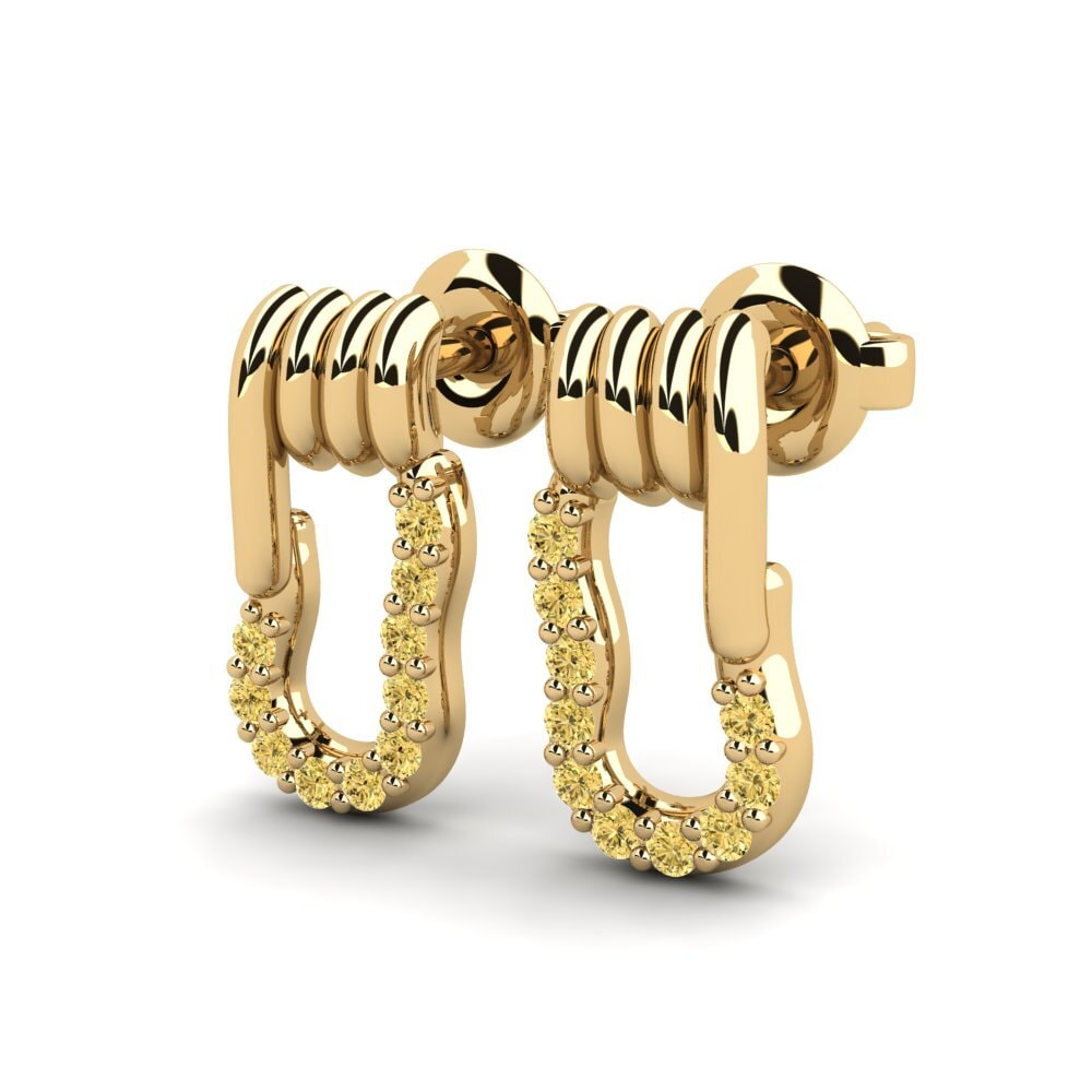 Diamante Amarillo Pendiente de mujer Cynosure