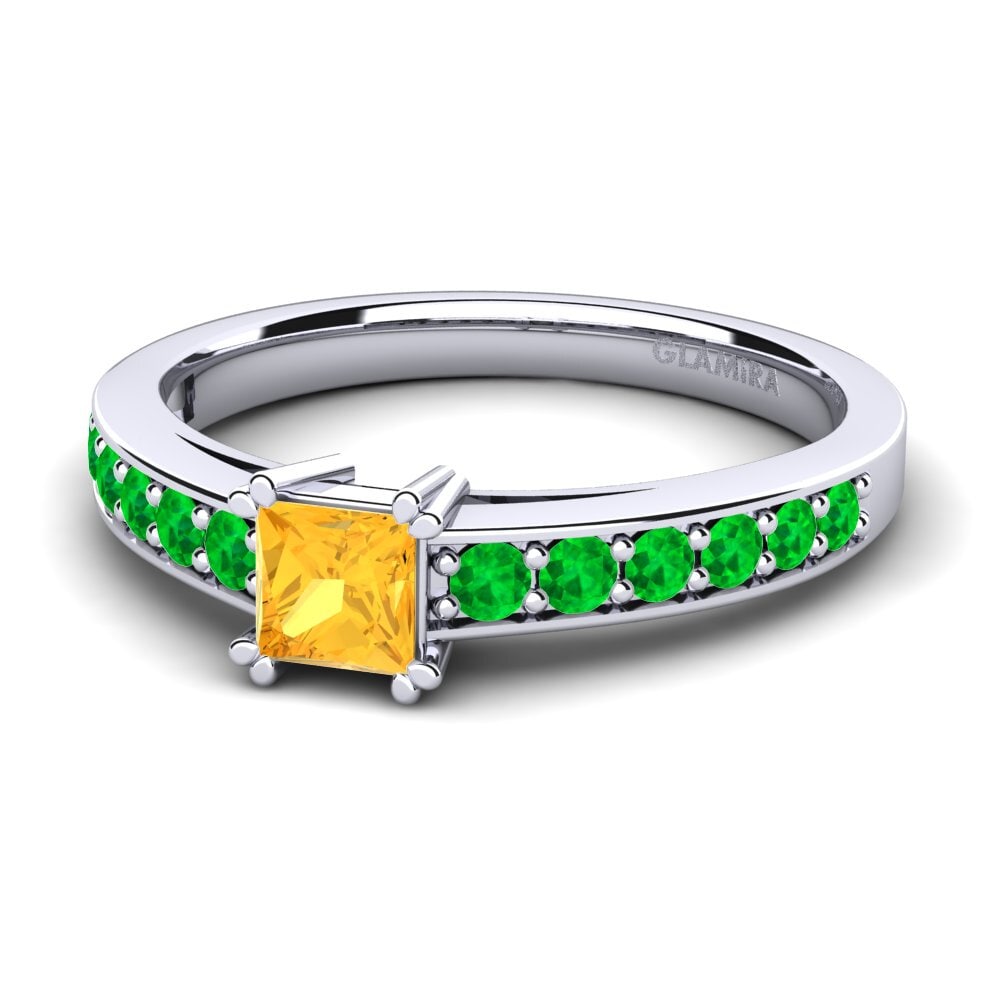 Plata 925 Anillo de compromiso Cynthia 0.36crt