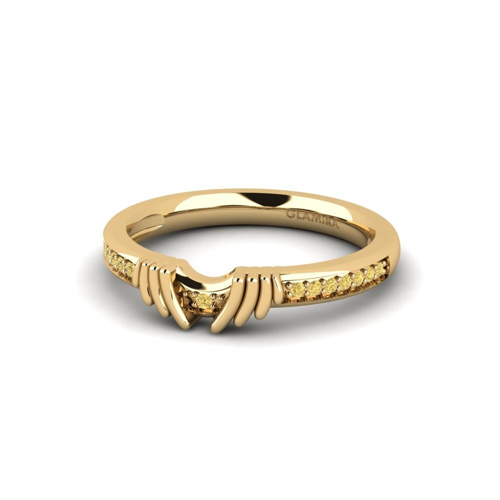 14ct Yellow Gold Yellow Diamond Bridal Set Snazy Ring B