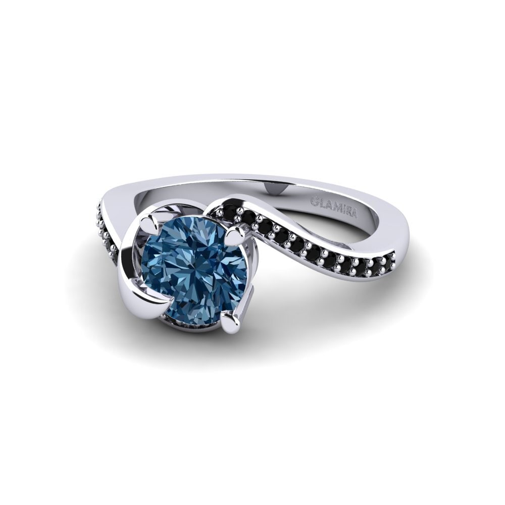 18k Oro Blanco Set de Anillos Sinuous Anillo A