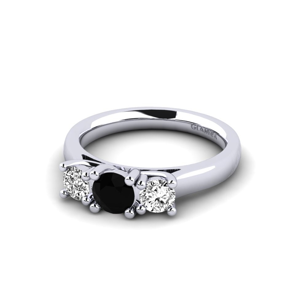 Black Onyx Bridal Set Lovebirds-Ring A