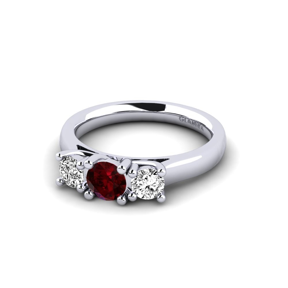 Garnet Bridal Set Lovebirds Ring A